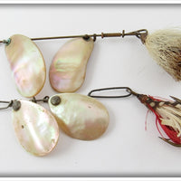 Vintage S Doering & Co Mother Of Pearl & Unknown Spinner Lure Pair