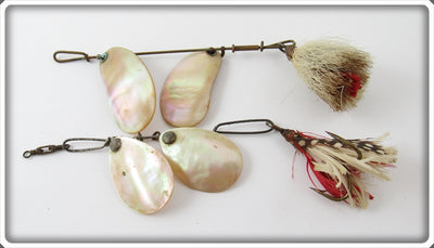 Vintage S Doering & Co Mother Of Pearl & Unknown Spinner Lure Pair
