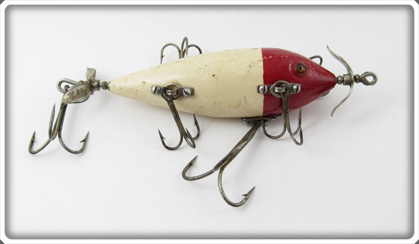 Vintage Heddon Fisherman Repainted Six Hook Musky Minnow 300 For Sale