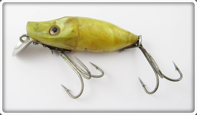 Vintage Heddon Yellow & Black Water Wave River Runt Lure E9110YB