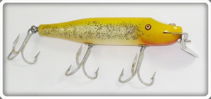 c.c.b. co. fishing lure Vintage C.C.B.CO. Creek Chub Yellow Flash Husky Pikie Lure 2337