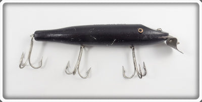 Vintage Creek Chub Solid Black Plastic Pikie Lure 713 