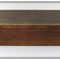 Vintage Heddon Rainbow 100 Empty Wooden Slide Top Box 101