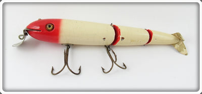 Vintage Weller Red & White Jointed Minnow Lure