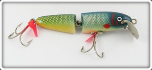 Vintage Dam Blue & Silver Scale Jointed Wobbler Lure 