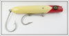South Bend Red Arrowhead White Body Tarp Oreno Lure 979 RW
