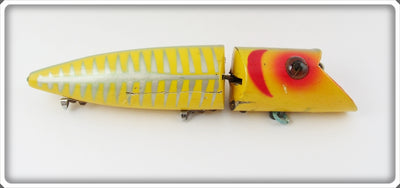 Vintage Heddon Yellow Shore Salmon King Zig Wag Lure 8369XRY