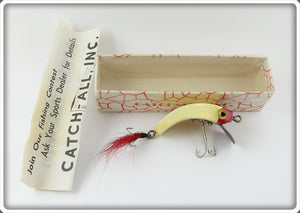 Vintage Catch All Inc Red & White Spinning Frog In Box 201