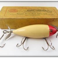 Vintage South Bend Red Head White Surf Oreno Lure In Box 963 RH