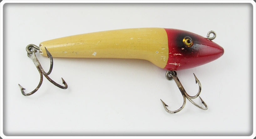 Vintage Moonlight Red & White Pollywog Lure