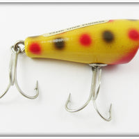 Vintage Creek Chub Yellow Spotted Midget Plunker Lure 5914