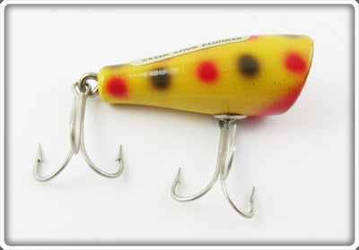 Vintage Creek Chub Yellow Spotted Midget Plunker Lure 5914