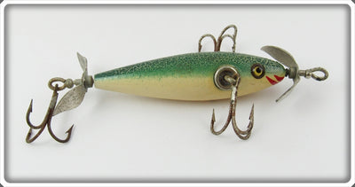 Pflueger Green Crackleback Three Hook Neverfail Minnow Lure 3185