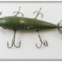 South Bend Green Crackleback Five Hook Underwater Minnow