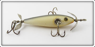 Vintage Pflueger Grey Slate Back Three Hook Neverfail Minnow Lure 3185