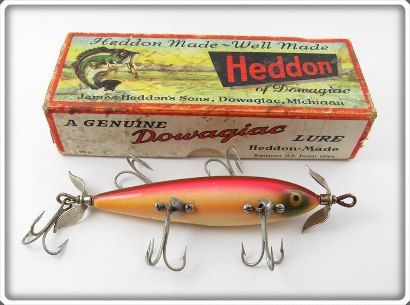 Rebel Musky Lure 2401 Silver 7 Huge Minnow Vintage with Flag Box