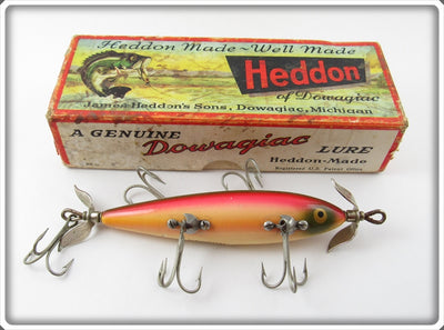 Vintage Heddon Rainbow 150 RB Five Hook Minnow Lure In Box