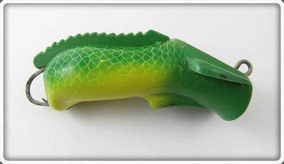Vintage Great Lakes Bait Co Green Yellow Scale We D Fyer Lure