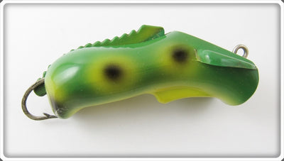 Vintage Great Lakes Bait Co Green Frog We D Fyer Lure