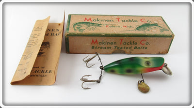 Vintage Makinen Tackle Co. Frog Spot WonderLure In Box 