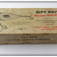 Biff Bait Co Empty Box For Master Biff Plug Red Head And White Body 101