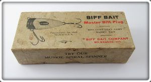 Biff Bait Co Empty Box For Master Biff Plug Red Head And White Body 101