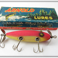 Vintage Arnold Tackle Corp Fireplug Wounded Minnow In Box 922 F