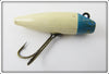 Vintage South Bend Blue Head White Trout Oreno Fly Rod Lure 971 BH
