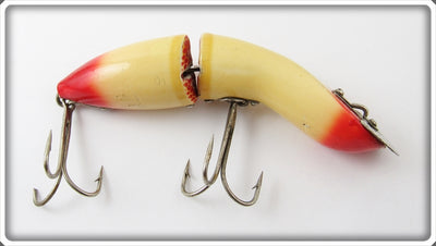 Vintage Heddon Red & White Baby Gamefisher Lure