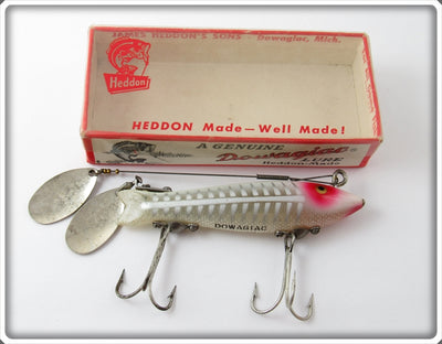 Vintage Heddon White Shore Dowagiac Spook Lure In Box 9100 XRW