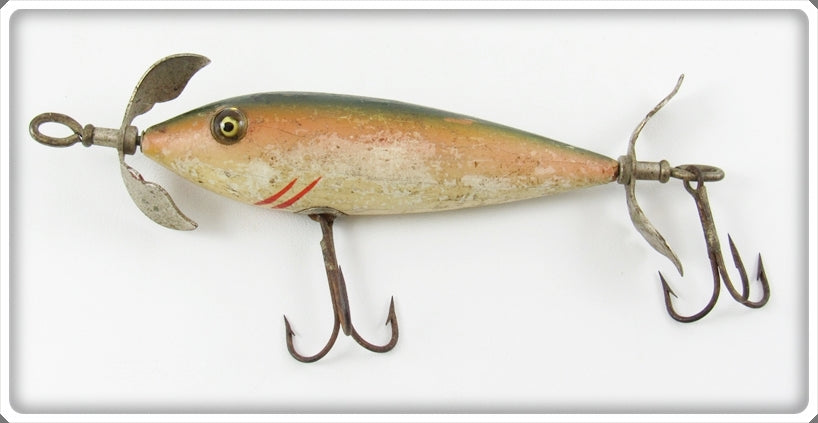 Vintage Shakespeare Rainbow Wooden Minnow Lure 31 GW For Vintage Shakespeare Rainbow Wooden Minnow Lure 31 GW For
