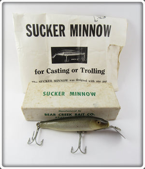 Vintage Bear Creek Sucker Minnow Lure In Box For Sale