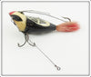 Vintage Heddon Black White Head Weedless Widow Lure 229BWH