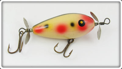 South Bend White With Spots Fly Rod Surf Oreno Lure 961 W 