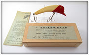 Vintage R-K Tackle Red & White Hollowhead Lure In Box R & W