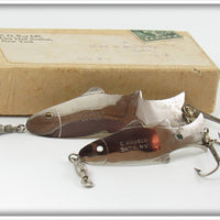 Charles Kausch Silver Soldier Minnow Lure Pair In Mailing Box 