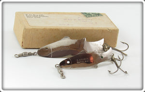 Charles Kausch Silver Soldier Minnow Lure Pair In Mailing Box 