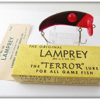 Vintage Lamprey Dark Red Terror Lure In Box #100