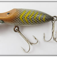 Vintage Rinehart Yellow Bar Silver Scale Gold Face Chuby Lure