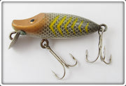 Vintage Rinehart Yellow Bar Silver Scale Gold Face Chuby Lure