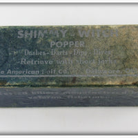 American Bait Co Red White Head Shimmy Witch In Box