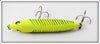 Heddon Fluorescent Yellow With Black Ribs Zara Spook 9250 CHT