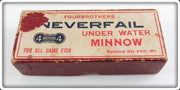 Pflueger Four Brothers All White Neverfail Minnow Empty Lure Box 3180