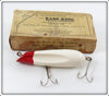 Vintage National Bait Co Red & White Bass King Lure In Box