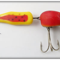 Vintage Burroughs Red & Yellow Tad-Pole Lure