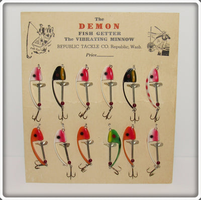 Republic Tackle Co Demon Fish Getter Vibrating Minnow Dealer Display