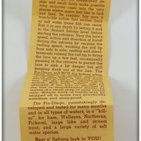 South Bend Frog Spot Fin Dingo In Tube 1965 FR