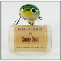 Vintage South Bend Frog Spot Fin Dingo Lure In Tube 1965 FR