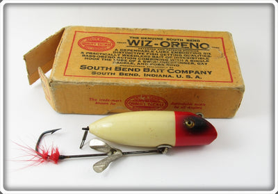 South Bend Red Head White Wiz Oreno Lure In Box 967 RH