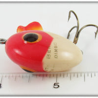 South Bend Red & White Fin Dingo In Tube 1965 RW